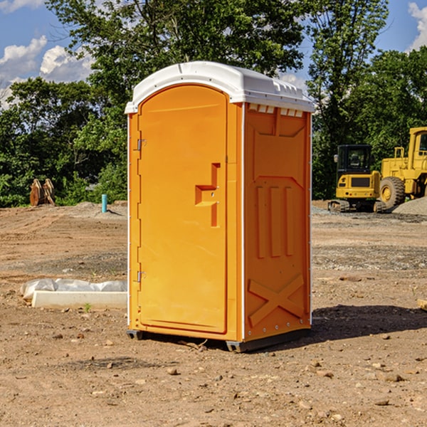 can i customize the exterior of the portable restrooms with my event logo or branding in Seneca Castle